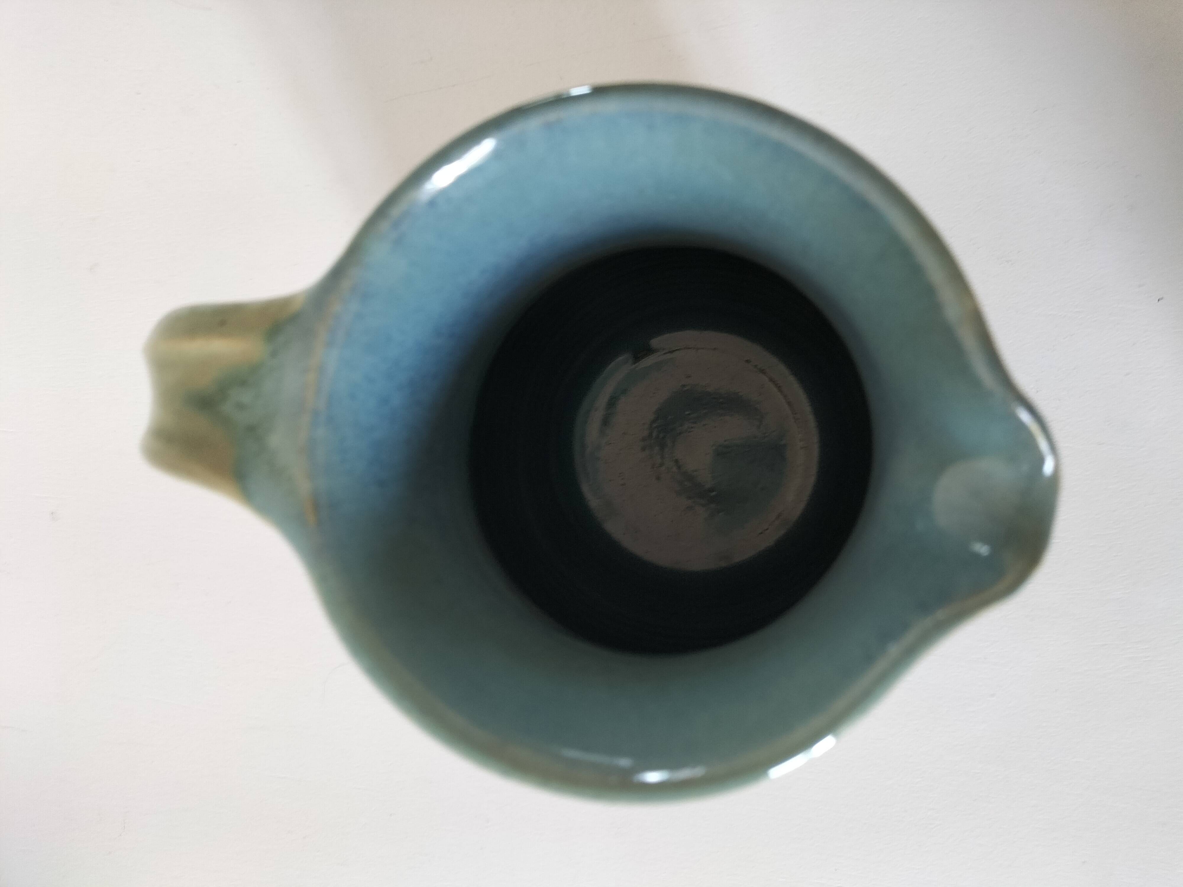 Stoneware pitcher with poppy decoration – Laurence Petit – Atelier de Prusly