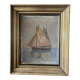 Huile sur toile bateau de pêcheurs