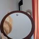 Miroir rond en bois