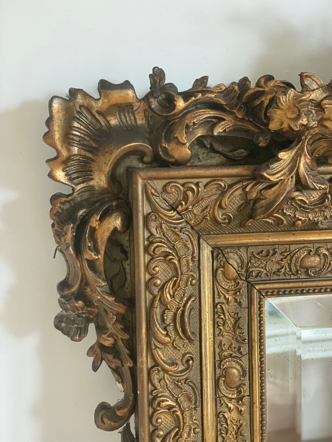 Large old mirror mercury 170x100cm