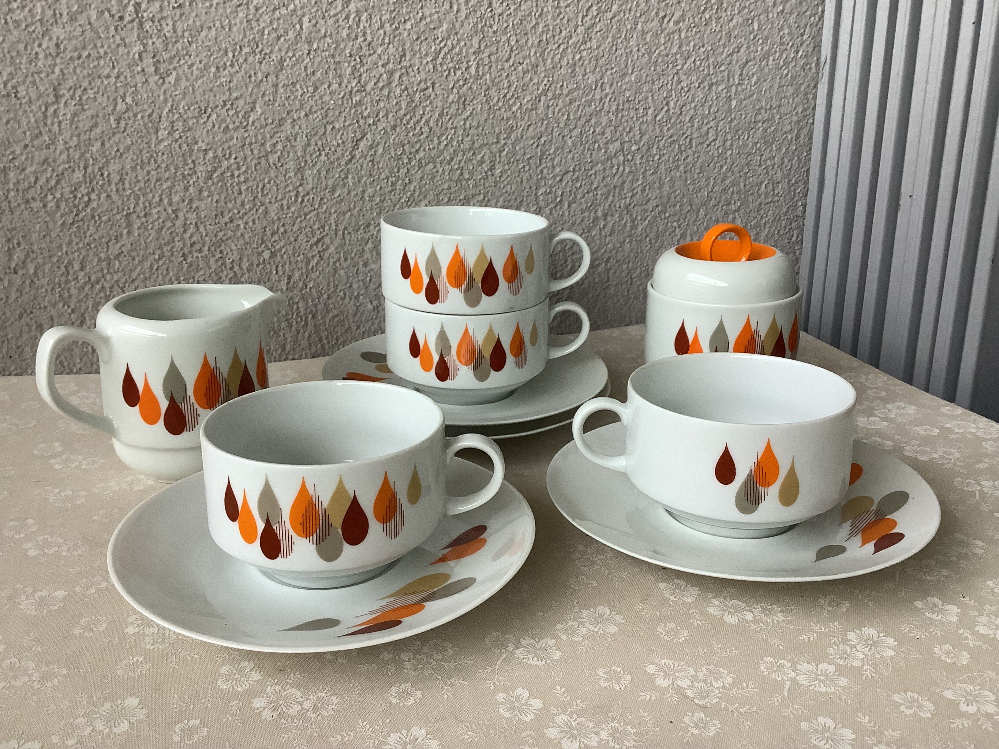 Cups Bareuther Waldsassen Germany design seventies