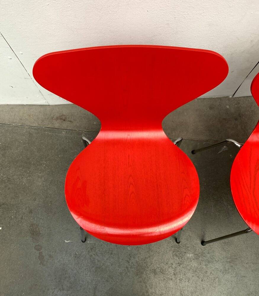 Model 3107 chairs by Arne Jacobsen for Fritz Hansen, Denmark, 1997, Set of 4