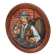 Vintage Embossed Clay Plate: Man Drinking, Retro Wall Decor