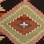 Pink & Brown Turkish Vintage Kilim Runner Rug, 77x387Cm