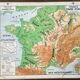 Old Vidal-Lablache map 301, 1950 - France, departments, rivers