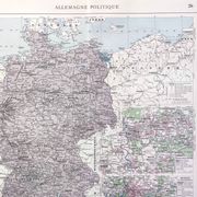 Old map of Germany 43x43cm from 1950