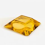 Vintage amber glass ashtray