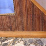 1925 sideboard with two doors, two drawers and beveled mirror, marble top