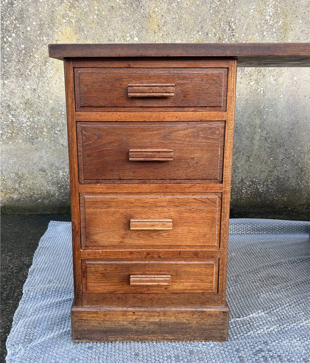 Bureau de notaire, meuble de métier, bois, vintage, début XXème.