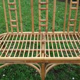 Pair of vintage rattan sofas