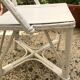 Chaise de jardin en rotin blanche