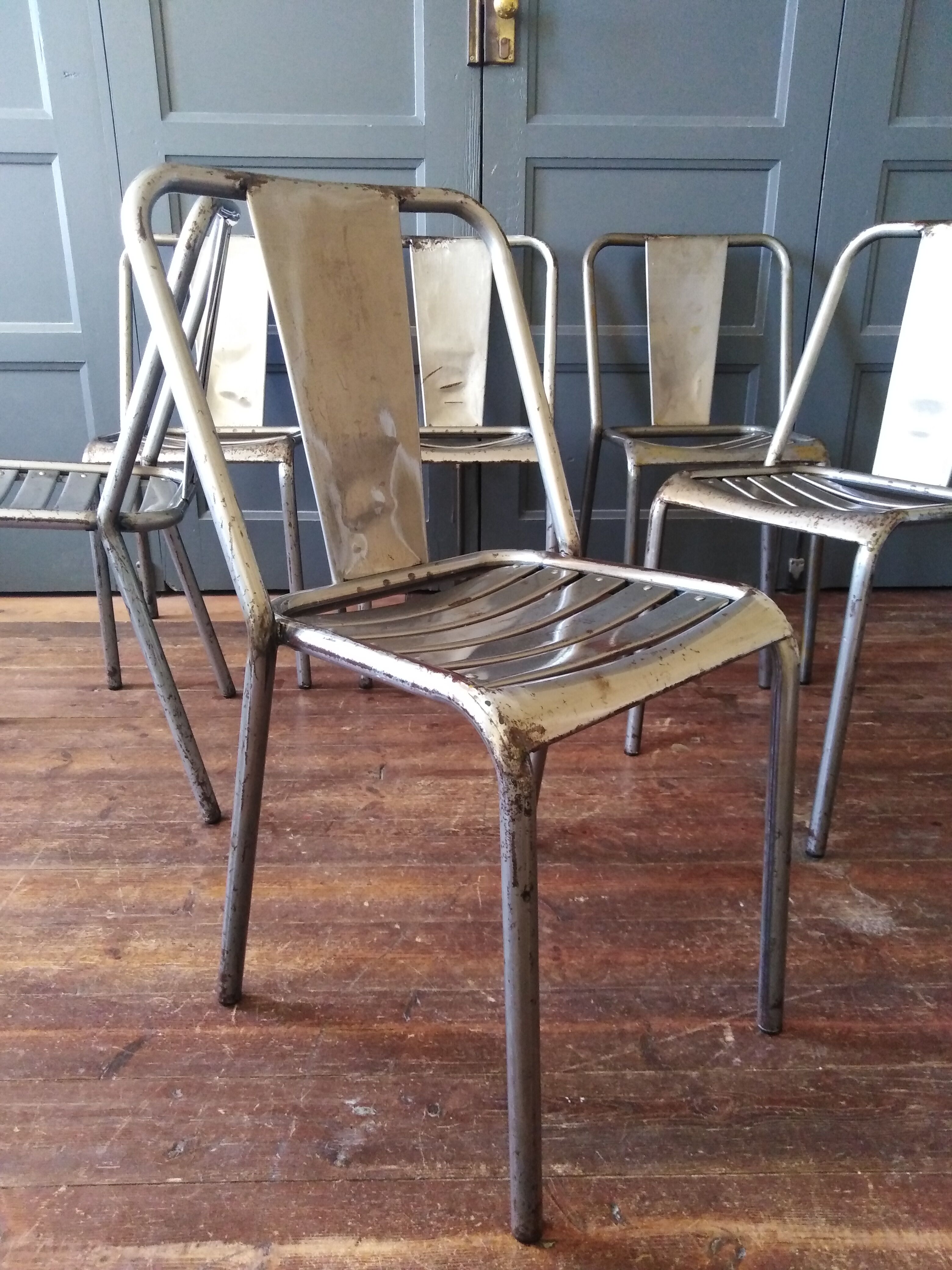 6 Tolix bistro chairs