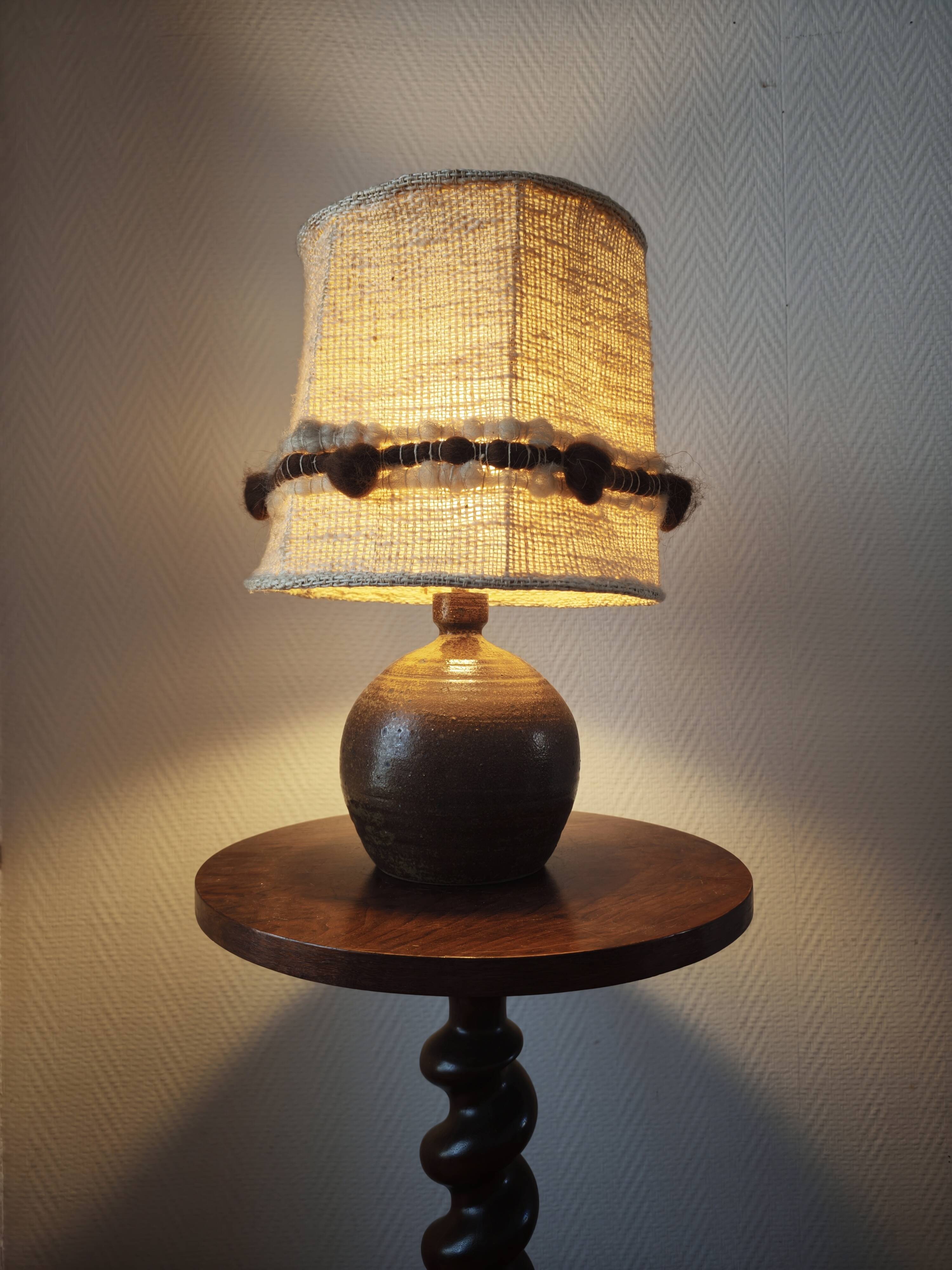 Pyrite stone lamp by Guy Baudat from the 1970s.