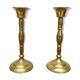 Bougeoirs en laiton doré