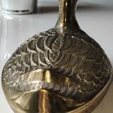 Vide poche zoomorphe en forme de canard colvert en laiton massif - modèle vintage années 70