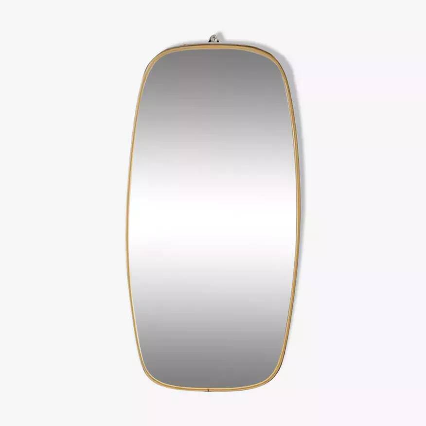 Rear view mirror and free form from the 50s - 60s on chrome frame