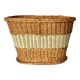 Panier corbeille vintage en osier et scoubidou