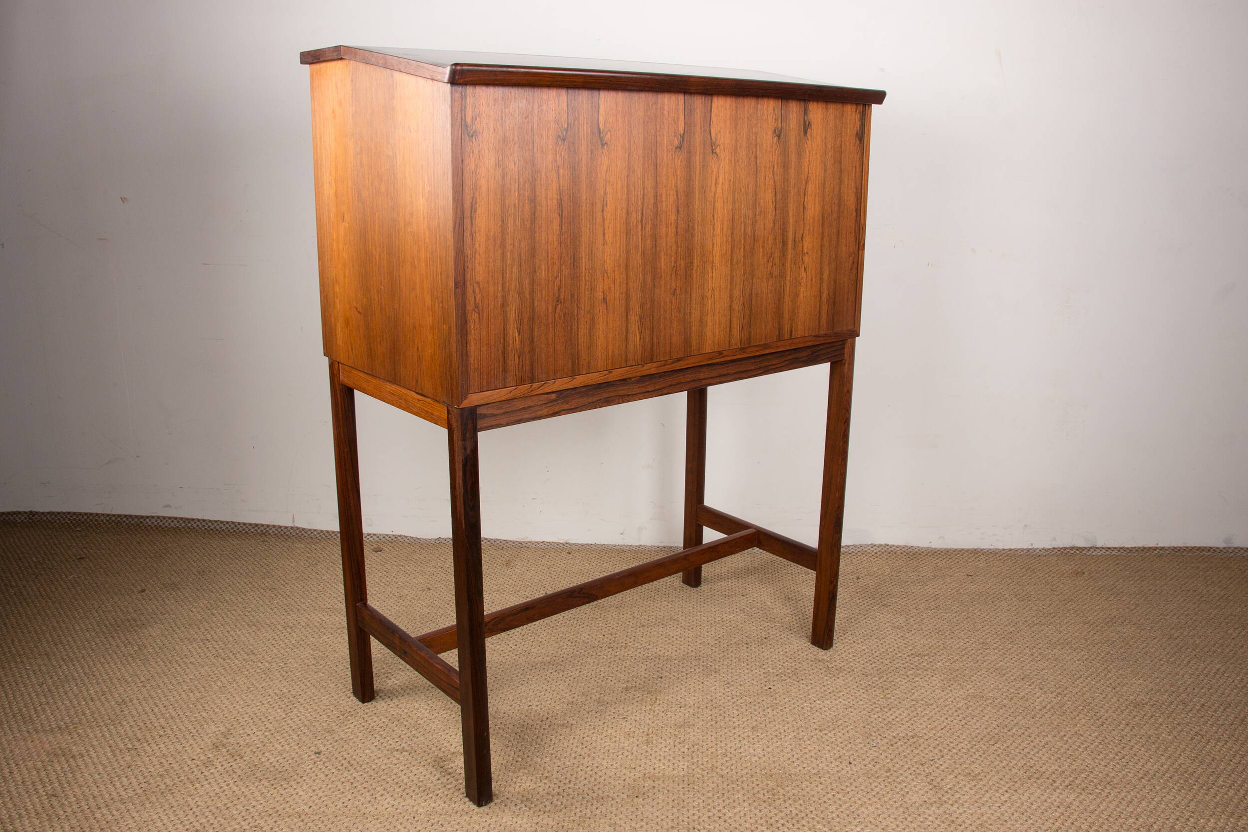 Scriban bar and secretary in Rosewood and Formica by Hans Olsen for CS Mobler 1960.