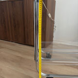 Folding dessert table in acrylic on wheels