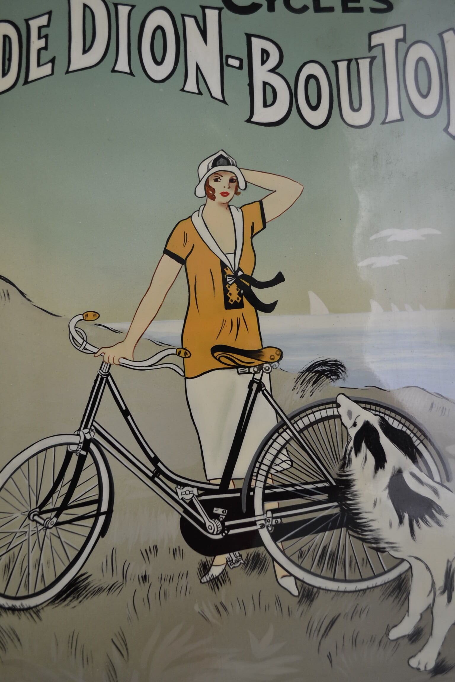 Wooden bicycle billboard