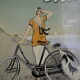 Wooden bicycle billboard