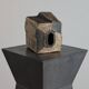 Rare cubist-painted artistic ceramic vase by Gerhard Liebenthron.