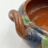 Set of 4 Flemish art nouveau stoneware