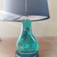 Vintage resin inclusion lamp curiosity cabinet