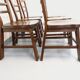 Set of 6 vintage brutalist oak chairs from the 1950s.
