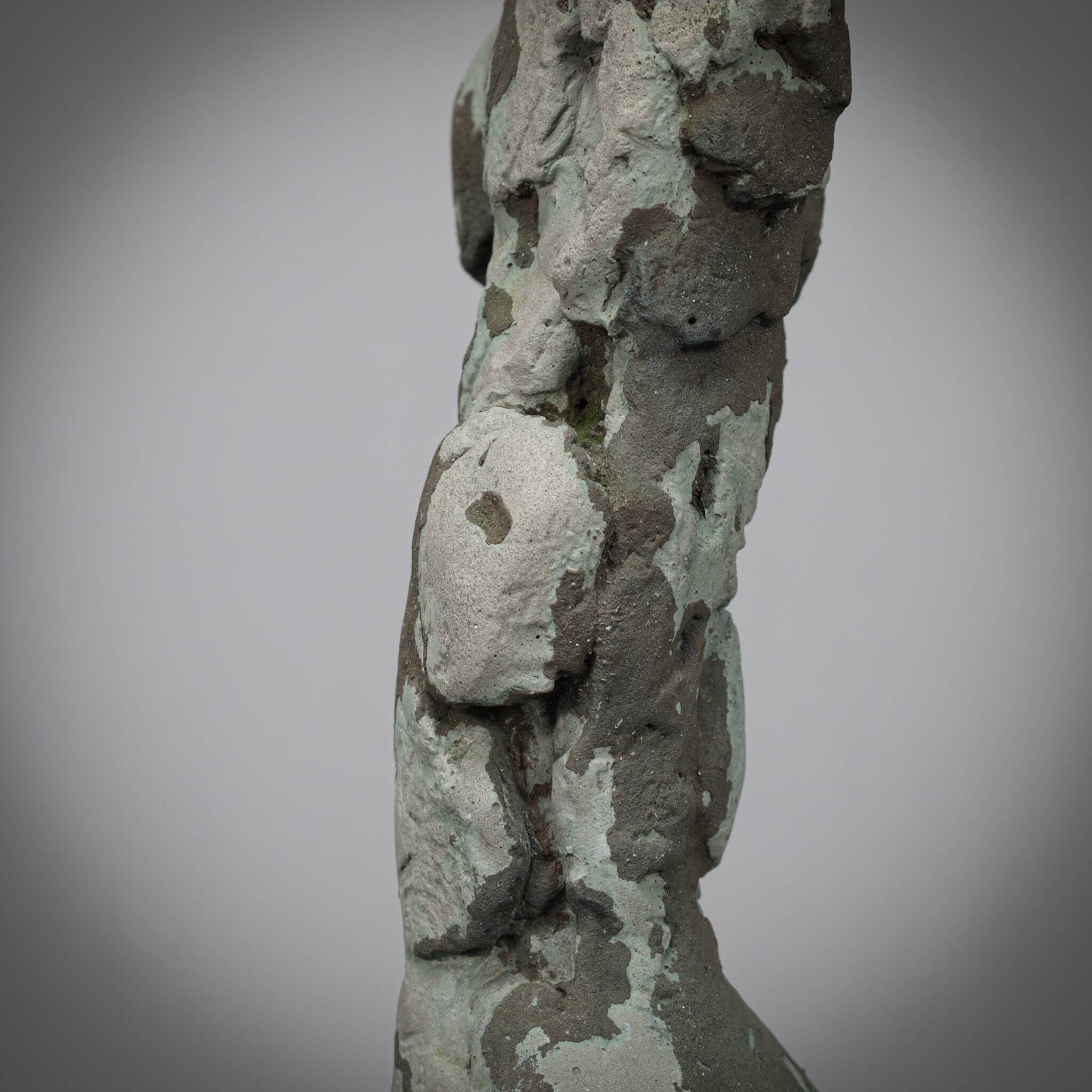 Pair of male torso sculptures by Francine Govers, 1990s