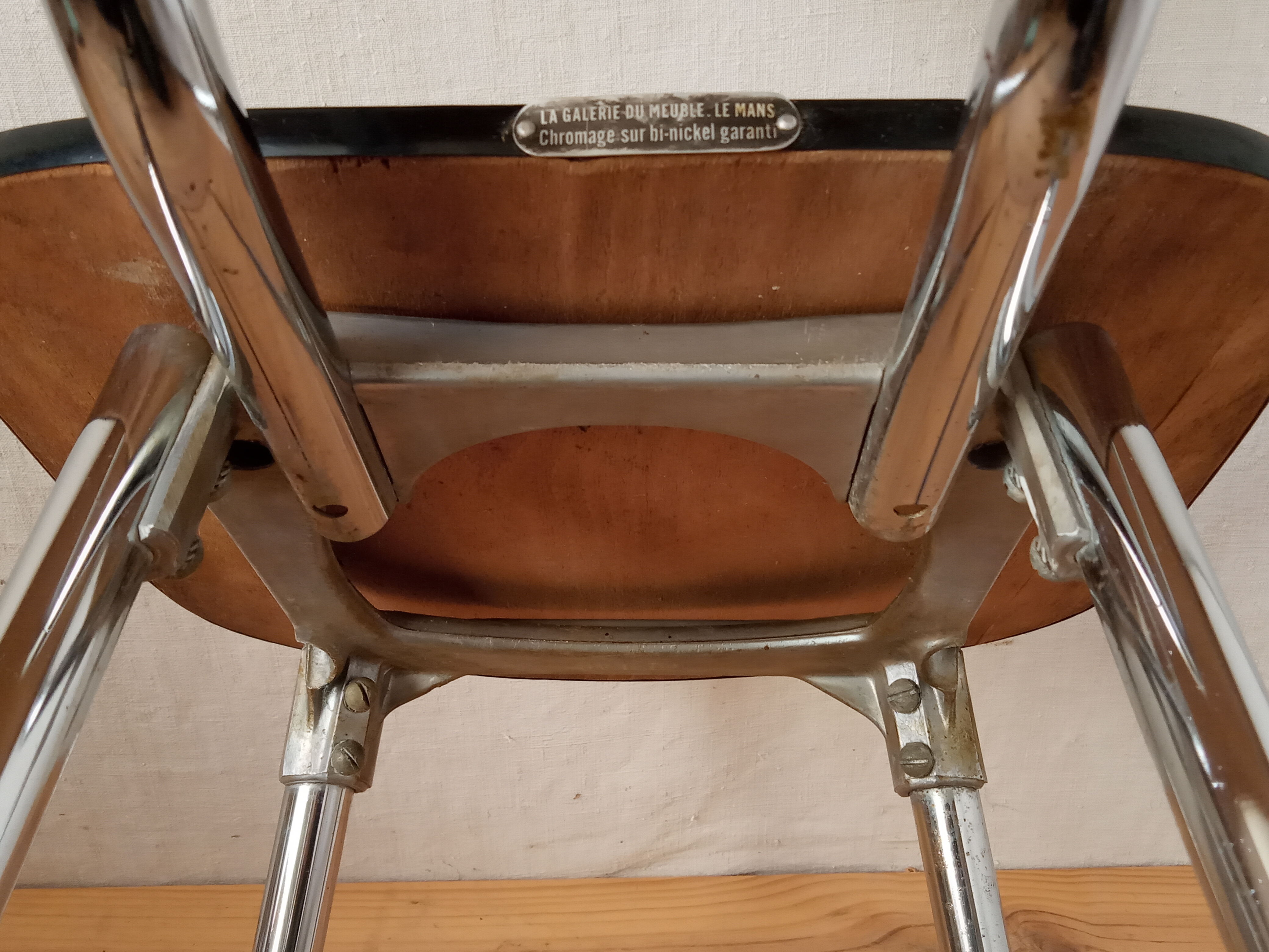 Paire de chaises en formica 1960