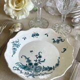 9 mismatched blue ironstone plates