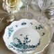 9 assiettes dépareillées en terre de fer bleue