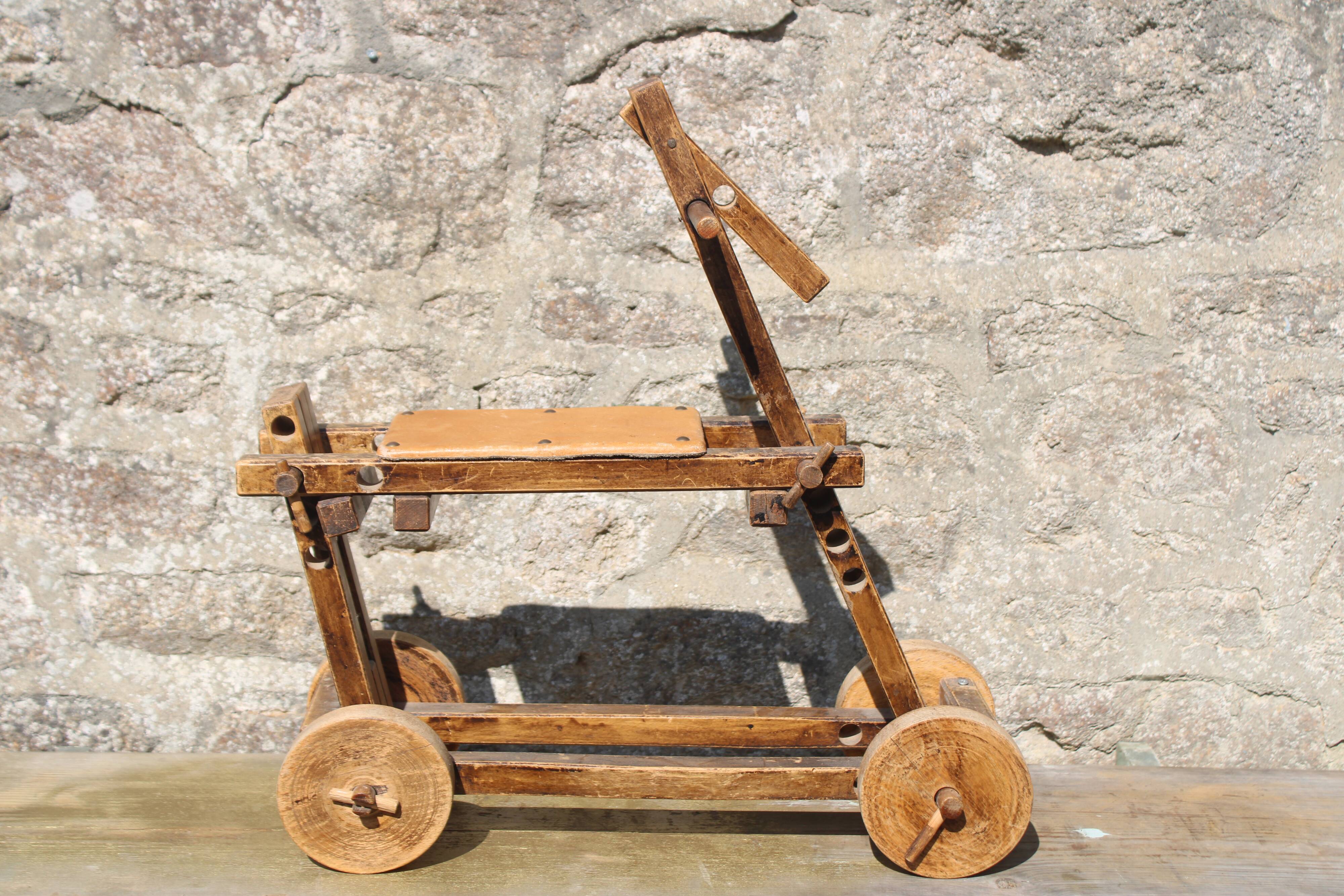 Small vintage wooden rocking horse – H60 x W53 cm