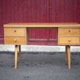 German 60s office in beech wood, compass feet