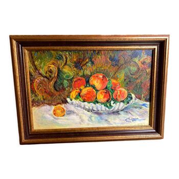 Still life dated and signed Saumier