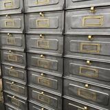 Meuble d'Archivage industriel 30 clapets Strafor 1920s