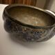 Orientalist Bowl with Hand-Painted Midnight Blue and Gold Floral Decor