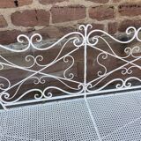 Vintage wrought iron garden bench
