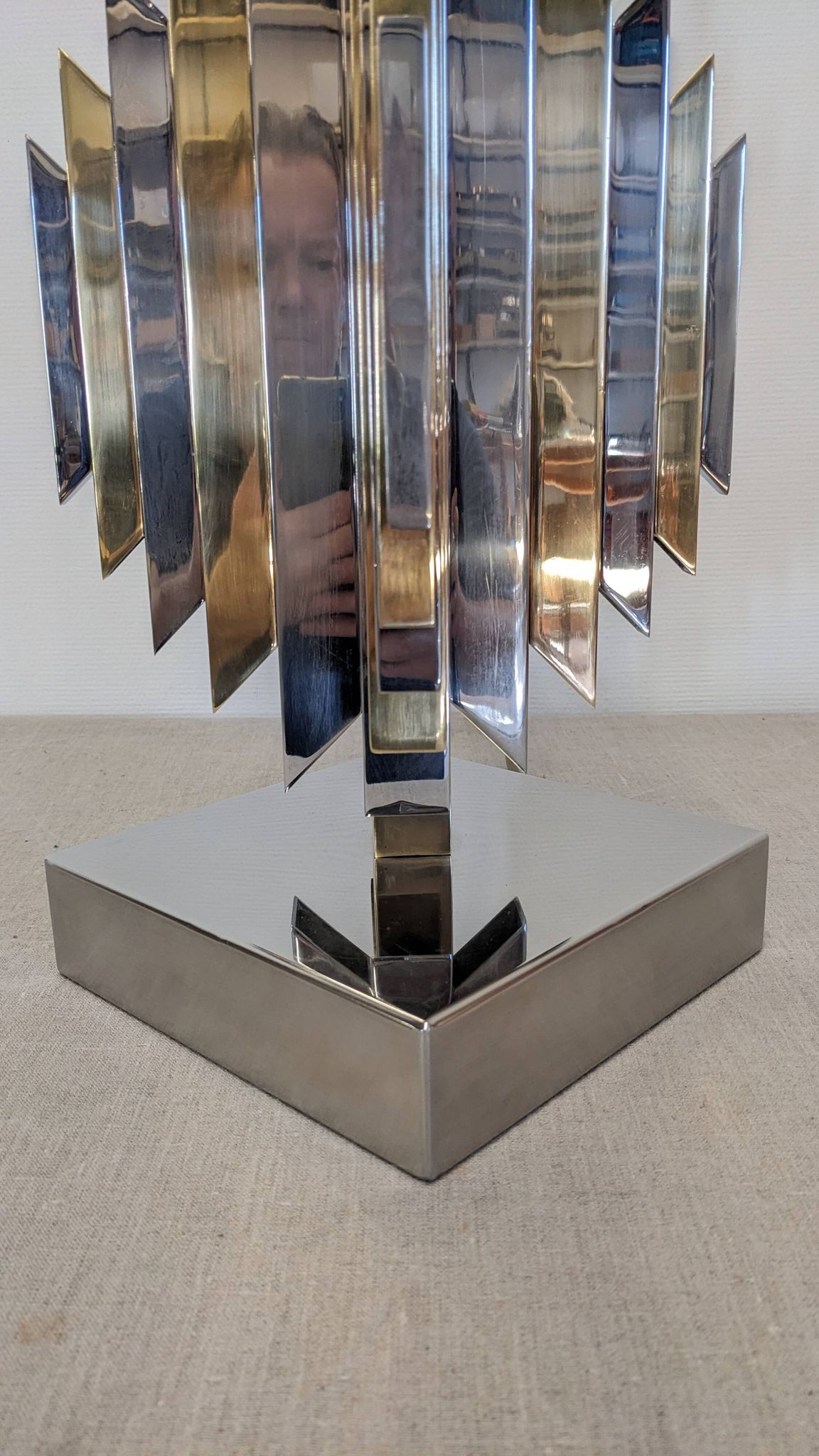 Pair of Cactus lamp bases by Les Ateliers La Boétie, France 1974