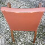 Light brown and wood Bridge armchair, from the 40s-50s