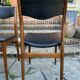 4 Scandinavian black leatherette chairs