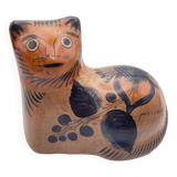 Glazed terracotta cat folklore Mexican art