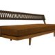 Mid-century daybed with removable backrest in oak 50's design