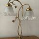 Vintage brass lamp and handkerchief globes