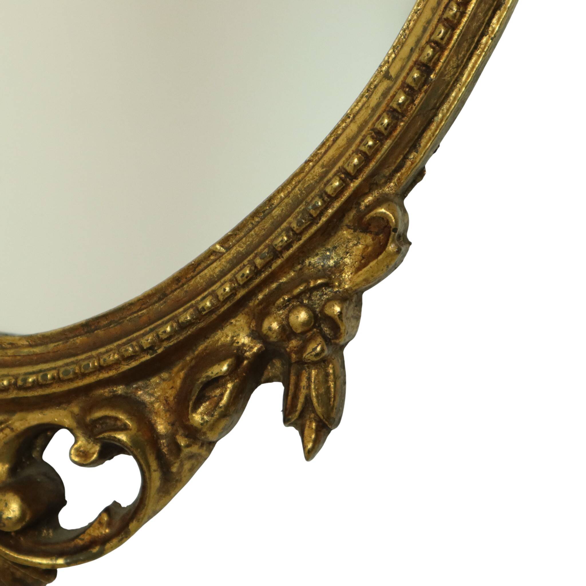 Classic French Rococo Baroque Style Mirror Gold Resin 70cm