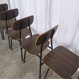 Chaises d'école industrielles vintage - STOL Kamnik - Yougoslavie des années 70 - Lot de 6