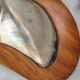 Teak and mother-of-pearl trinket bowl