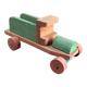 Toy green wooden truck 50's