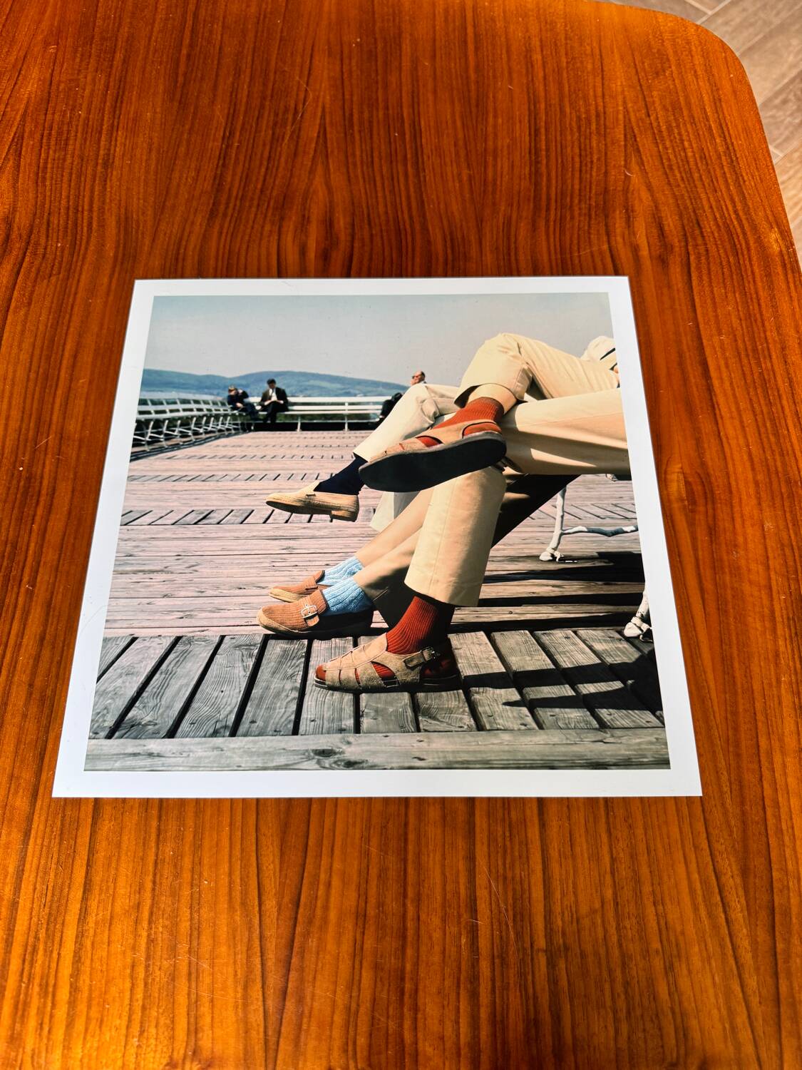 ⸻  Vintage Color Photograph from 1973 – Shoes on Wooden Deck